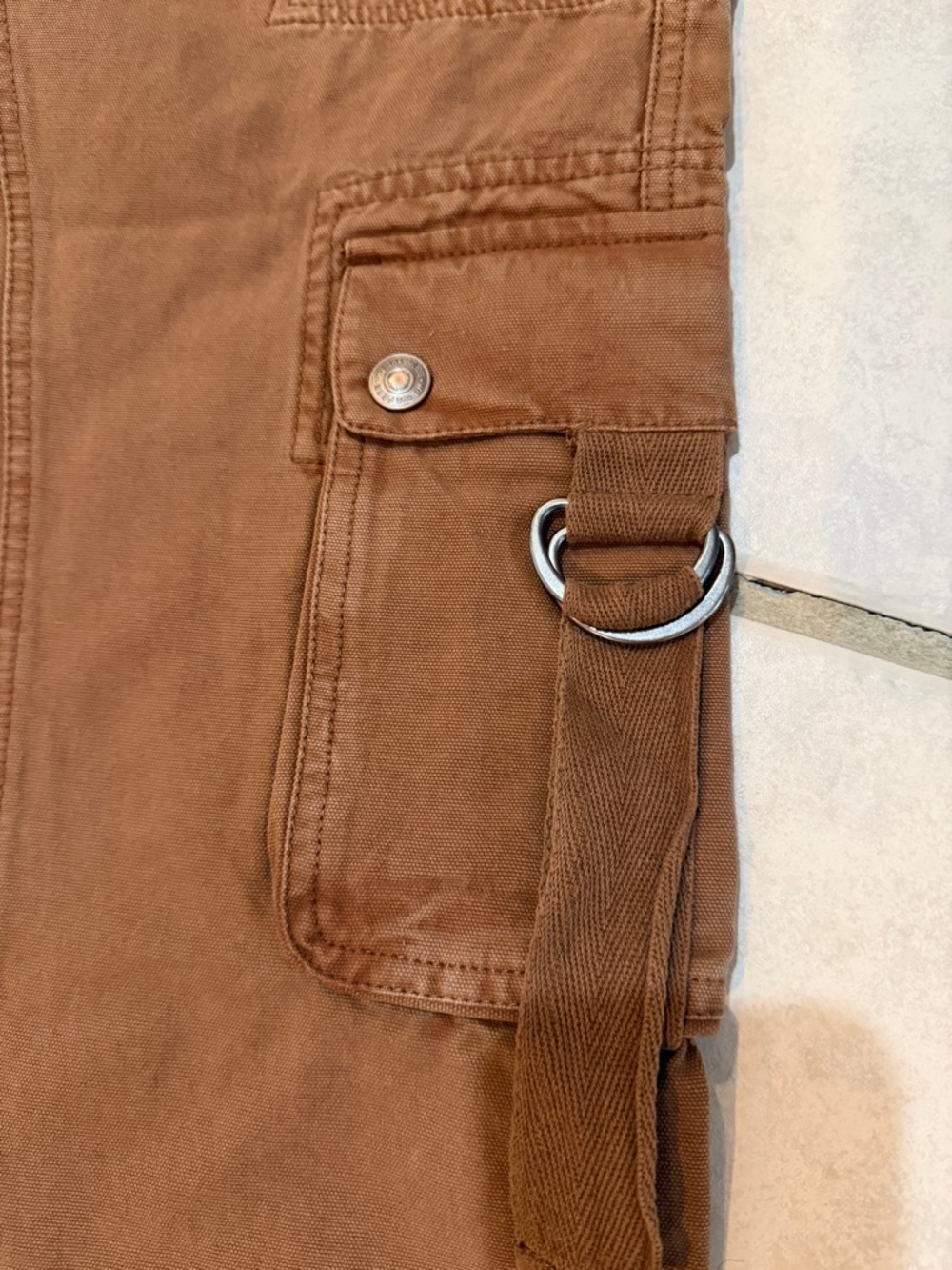 We The Free Low Rise Sedona Cargo Pant Toffee Color Size 6 Straight Leg NWT - Picture 3 of 8